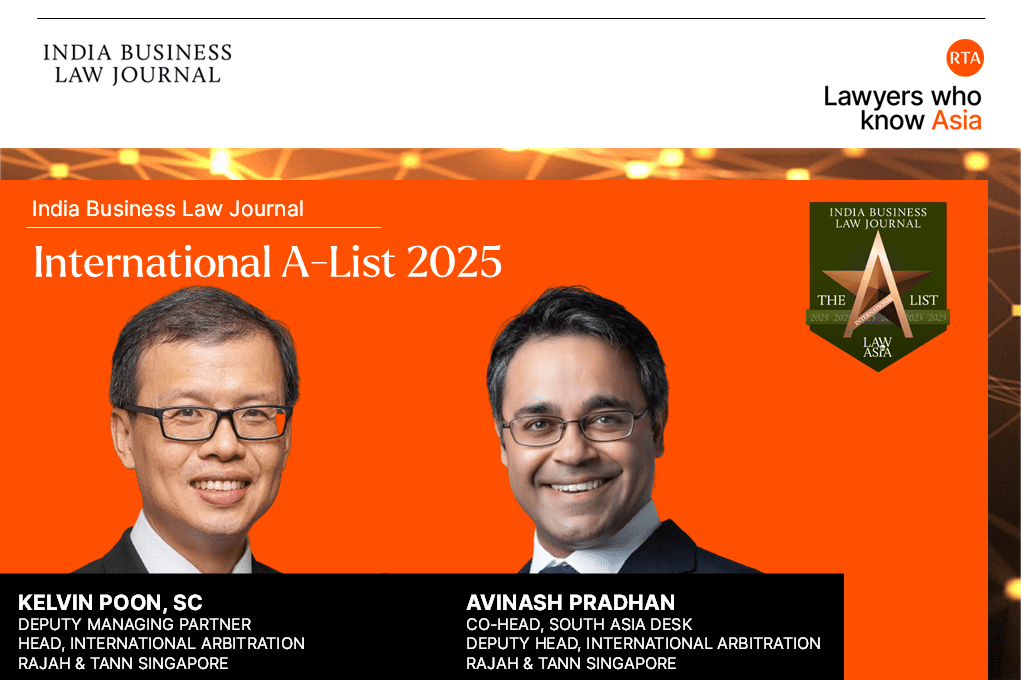 Kelvin Poon, SC and Avinash Pradhan recognised as one of top international India-focused lawyers.