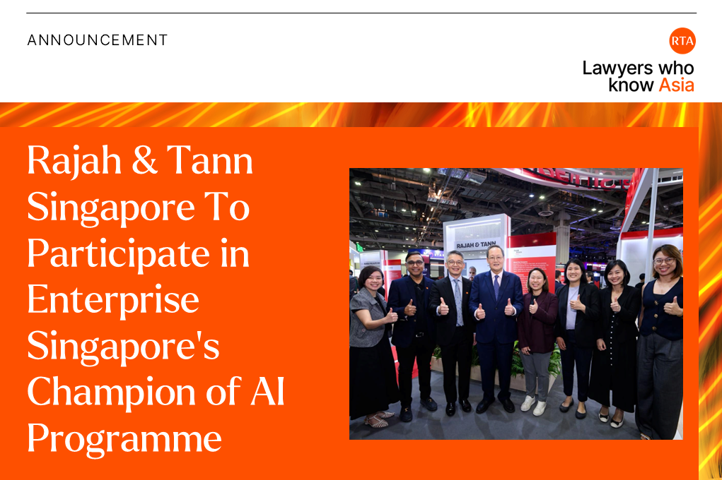 Rajah & Tann participates in Enterprise Singapore's Champions of AI programme